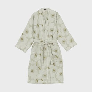 Marimekko Pieni Unikko badjas XL Groen umber-crème