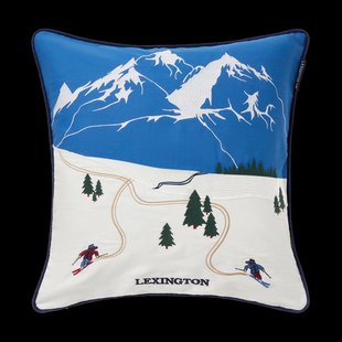 Lexington Down hill eko. katoen twill kussensloop 50x50 cm Blue-White