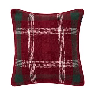 Lexington Checked gerecycled katoen kussenhoes 50x50 cm Red-green-white