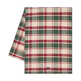 Lexington Checked ekologisch katoen loop 50x150 cm Green-red-beige