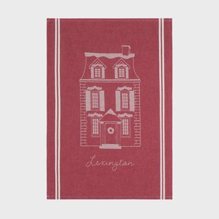 Lexington House biologische katoen keukendoek 50x70 cm Red-white