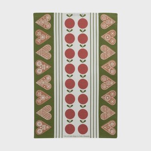 Almedahls Fruit en cake keukendoek 47x70 cm Rood-groen