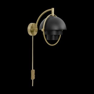 GUBI Multi-Lite wandlamp Zwart-messing