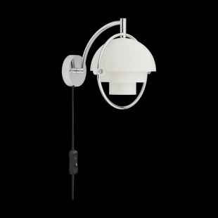 GUBI Multi-Lite wandlamp Wit-chroom