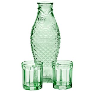 Serax Fish&amp;Fish By Paola Navone Karaf En Glazen Set Green