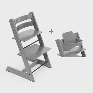 Stokke Tripp Trapp kinderstoel .babyset storm grey