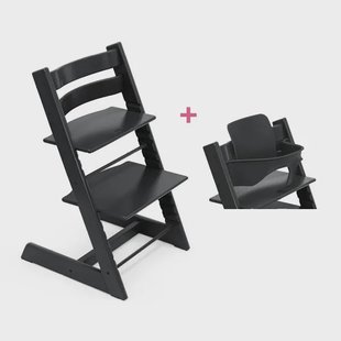 Stokke Tripp Trapp kinderstoel .babyset zwart