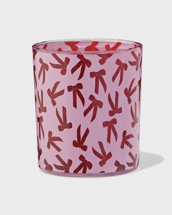 HEMA Theelichthouder 7x8cm glas strikjes