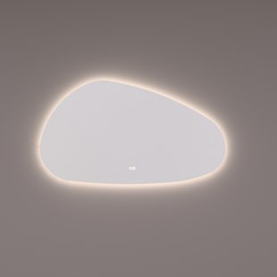 Spiegel Hipp Design SPV 13600 Organisch Links 160x90 cm Met Verlichting Incl. Spiegelverwarming