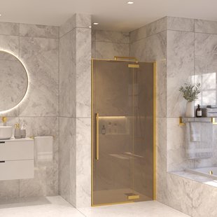 Nisdeur Set Sanivo Vigo Champagne Glas 100x200 Geborsteld Messing Goud