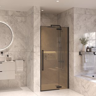 Nisdeur Set Sanivo Vigo Champagne Glas 120x200 Mat Zwart