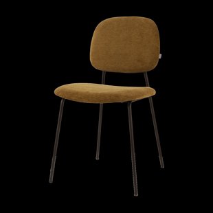 Jasmijn eetkamerstoel mosgroen - zwart onderstel