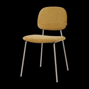 Jasmijn eetkamerstoel warm oker - grijsbeige onderstel