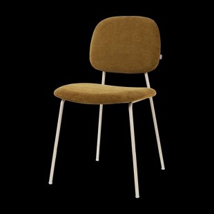 Jasmijn eetkamerstoel mosgroen - grijsbeige onderstel