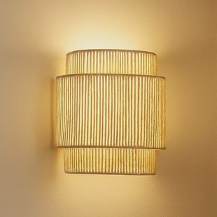 Lindby wandlamp Anuva, naturelkleurig, papier, hoogte 25 cm