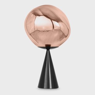 Melt Cone Fat tafellamp koper/zwart Tom Dixon - Woonkamer - Designer - Metaal - Met lampenkap