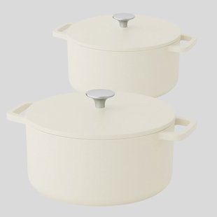 Go Ivory Gietijzeren Braadpannenset 2-delig