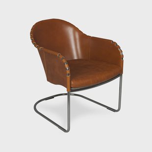 Källemo Ingo fauteuil Cognac-chroom