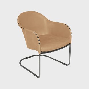 Källemo Ingo fauteuil Naturel-chroom