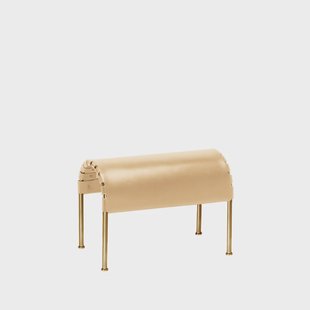 Källemo Bruno voetenbankje Kernleer natuur-messingstatief