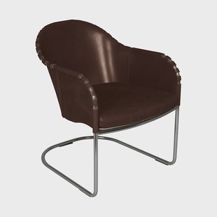 Källemo Ingo fauteuil Cigarrenbruin-mat chroom