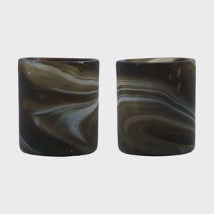 House Doctor Kae theelichthouder Ø7x8 cm Bruin