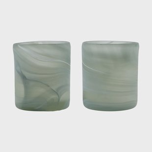 House Doctor Kae theelichthouder Ø7x8 cm Grijs