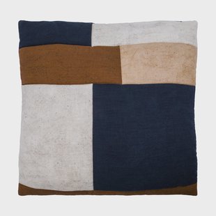 House Doctor Patch kussensloop 50x50 cm Zwart-zand-bruin