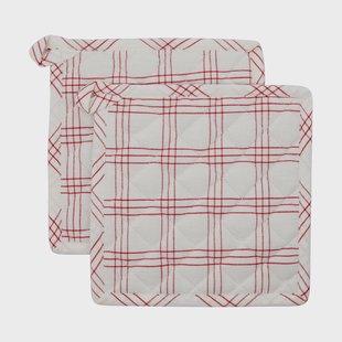 Nicolas Vahé Chef pannenlappen 2-pack Rood