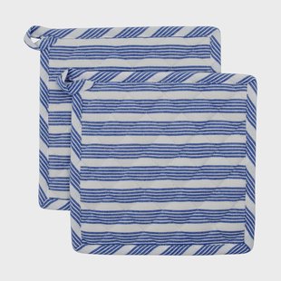 Nicolas Vahé Chef pannenlappen 2-pack Blauw