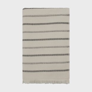 Meraki True badlaken Off-White-zwart, 70x140 cm