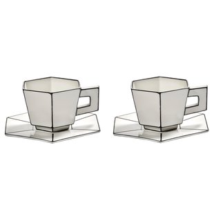 Serax Carte Blanche By A.Philips Cappuccino Kop En Schotel Set Van 2