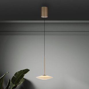 Paul Neuhaus LED hanglamp Elipsa, 1-lamp, wit/brons