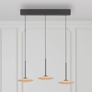 Paul Neuhaus LED hanglamp Elipsa, 3-lamps, wit/zwart