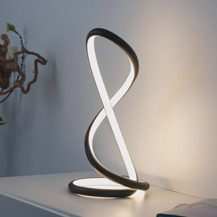 Paul Neuhaus LED tafellamp Twist, zwart, hoogte 42 cm