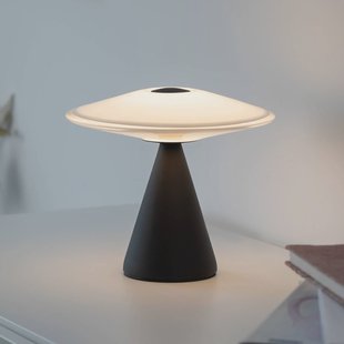 Paul Neuhaus LED tafellamp Elipsa, wit/zwart, dimbaar