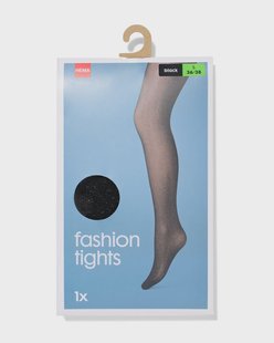 HEMA Dames fashion netpanty glitter zwart (zwart)