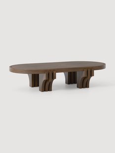 Ovale houten salontafel Nolan