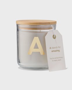 HEMA Kaars in glas Ø8x10cm letter A