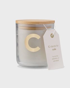 HEMA Kaars in glas Ø8x10cm letter C