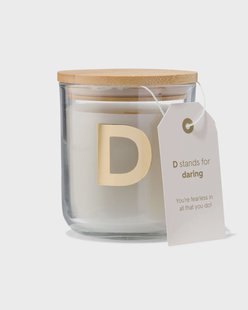 HEMA Kaars in glas Ø8x10cm letter D