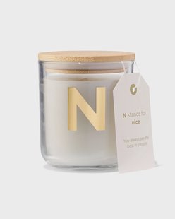 HEMA Kaars in glas Ø8x10cm letter N