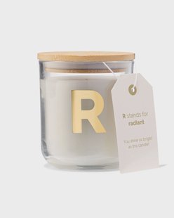 HEMA Kaars in glas Ø8x10cm letter R