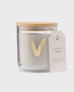HEMA Kaars in glas Ø8x10cm letter V