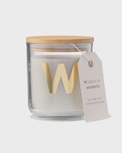 HEMA Kaars in glas Ø8x10cm letter W