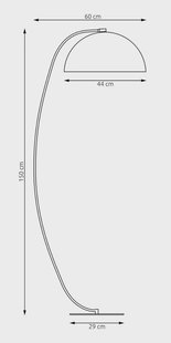 EMIBIG LIGHTING Vloerlamp Arcos, wit, hoogte 150 cm, metaal