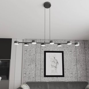 EMIBIG LIGHTING Plafondspot Megara, lengte 100 cm, metaal, 8-lamps.