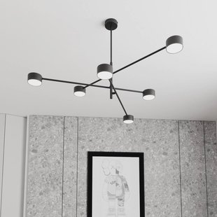 EMIBIG LIGHTING Hanglamp Natsu, lengte 84 cm, metaal, 6-lamps.