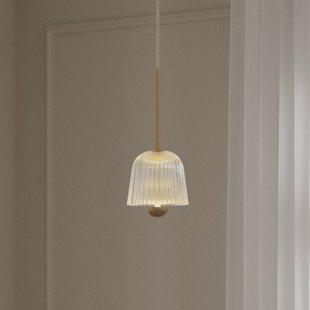 Nuura Aps Nuura LED hanglamp Asteea 1, Ø 12 cm, messingkleurig/helder