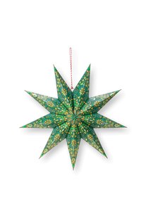 Pip Studio Kerstster Papier Overall Print Donkergroen 60cm
